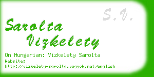 sarolta vizkelety business card